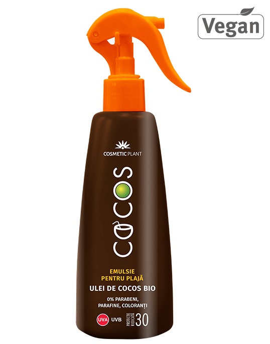 Emulsie de plaja cu BIO ulei cocos FP 30 (spray) COSMETIC PLANT - 200 ml